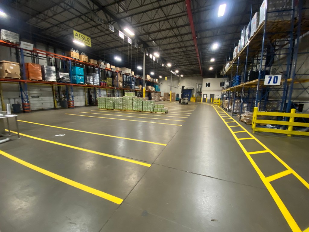 Interior Industrial Line striping
